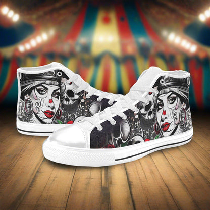 Wolf Orange Black Custom Bold Art - Freaky Shoes