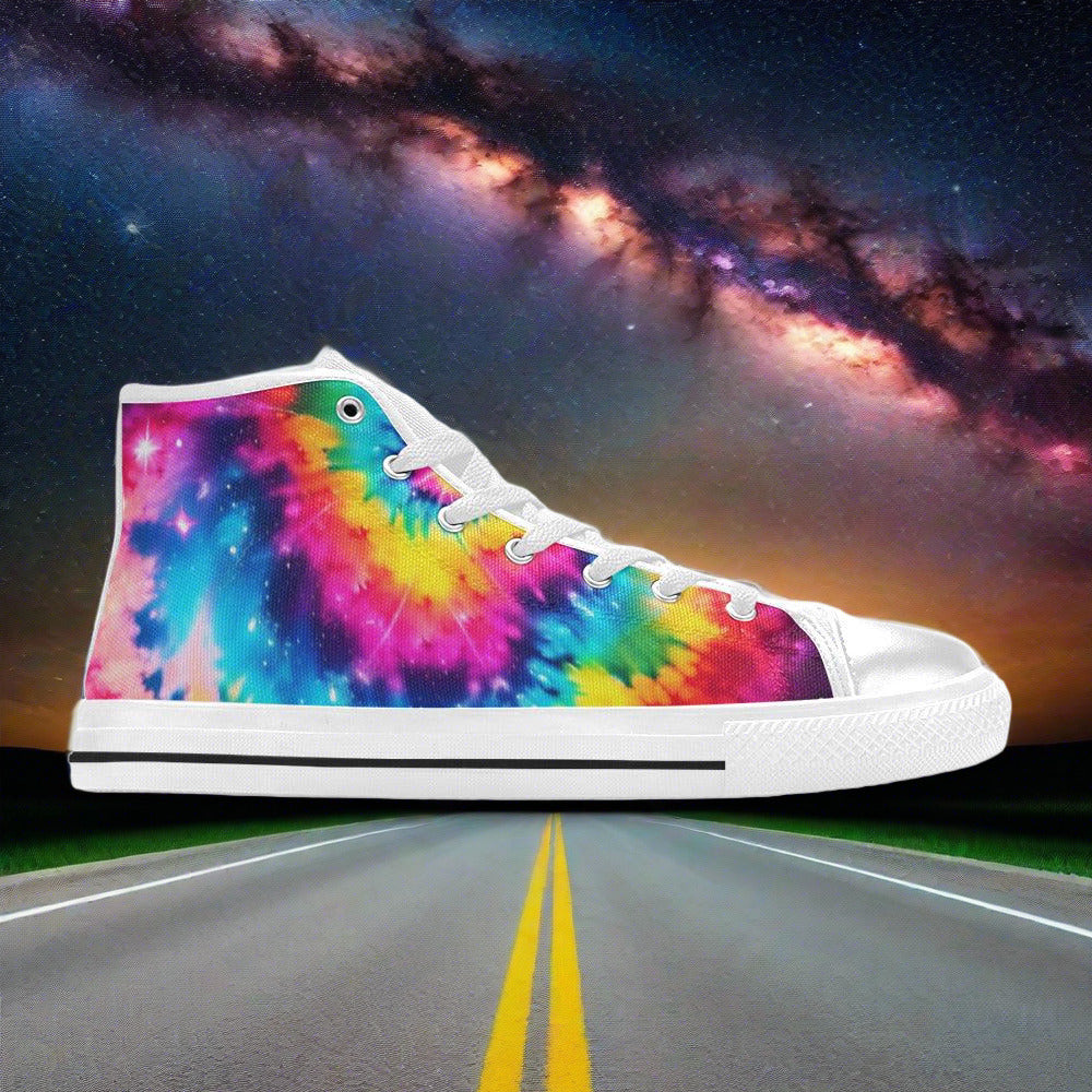 Aurora Borealis Silver Blue Custom Bold Art - Freaky Shoes