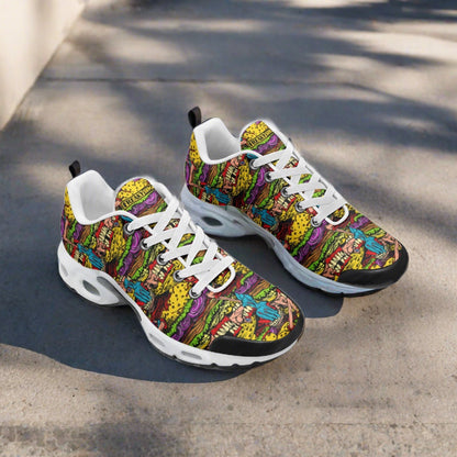 Wolf Pink Cream Unique UNISEX Bold Art - Freaky Shoes | Custom Art Sneakers