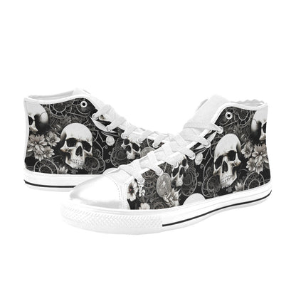 MEN'S Skulls Love Men’S High Top Canvas Aesthetic Custom Shoes