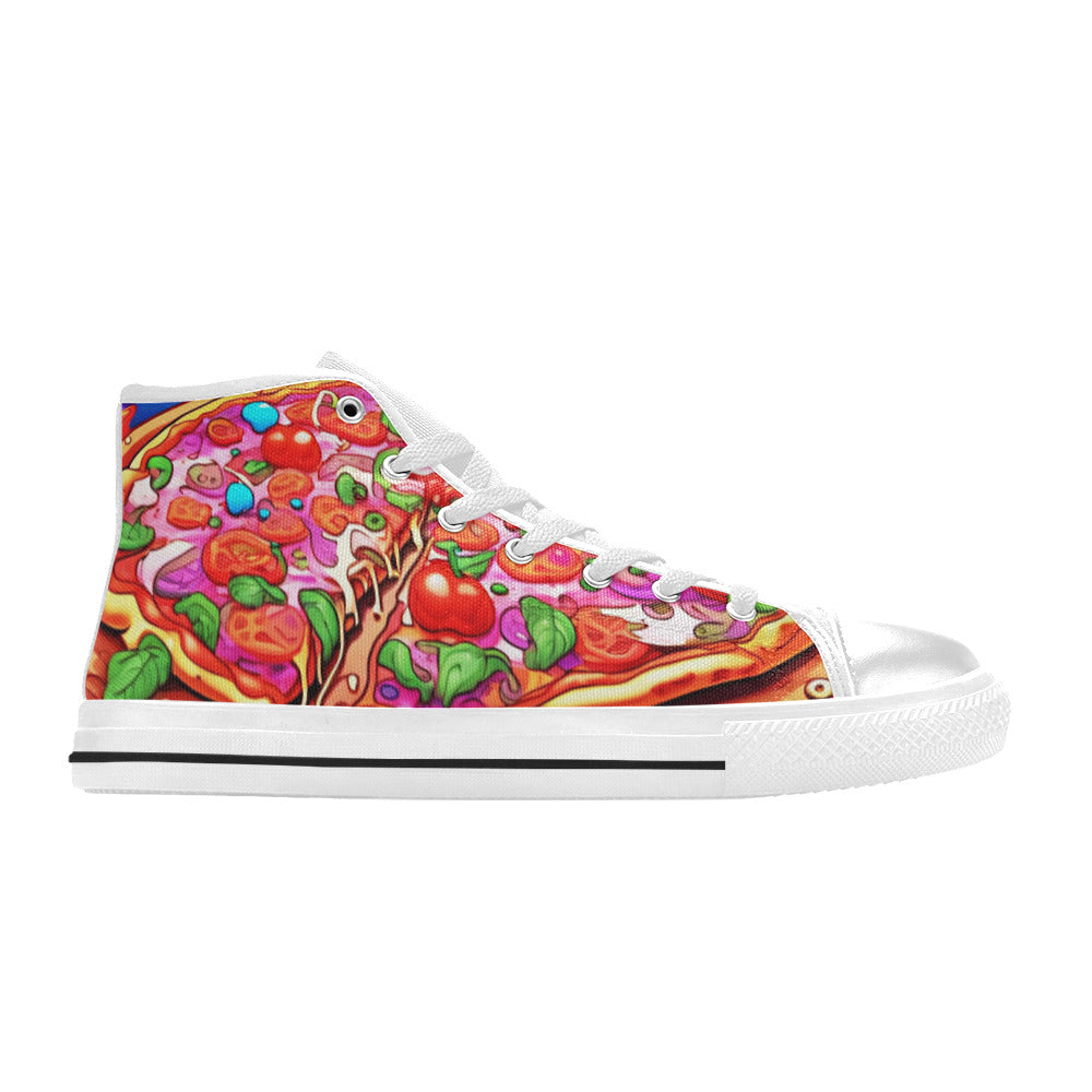 WOMEN'S Chill Pizza Fantasy Art High Top Canvas Cottagecore Shoes