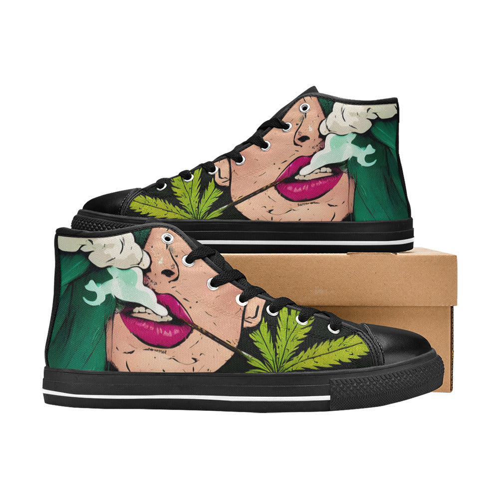 MEN'S Cc 420 Woman Weed High Top Canvas Neon Fantasy Shoes