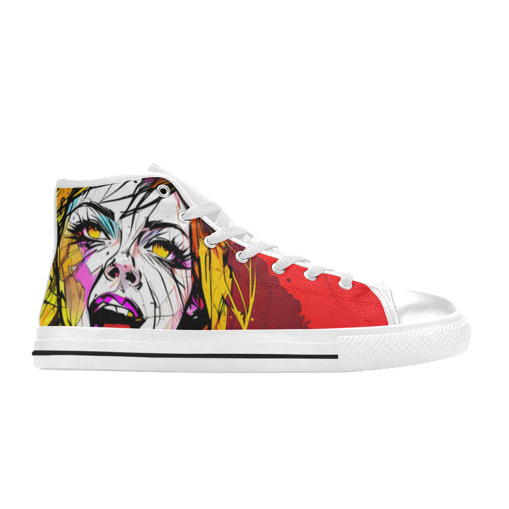 WOMEN'S Scream 2 High Top Canvas Y2K Sneakers
