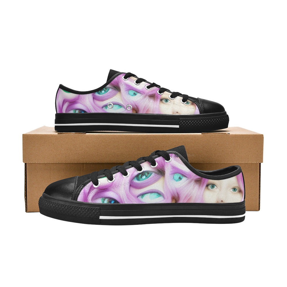 MEN'S Cc Wall Eyes Trippy Canvas Dreamcore Custom Sneakers