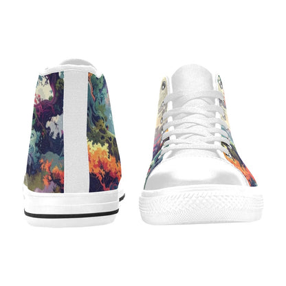 Camo Design 1 Men's High Top Canvas Shoes