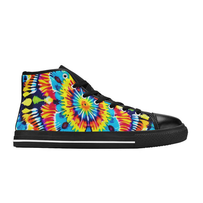 MEN'S Tie Dye Art Men’S High Top Canvas Dreamcore Custom Sneakers