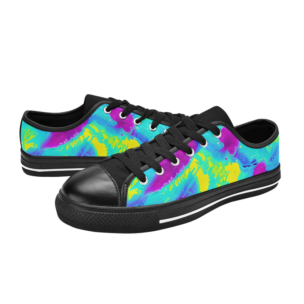 WOMEN'S Tie Dye Splash Retro Canvas Dark Academia Sneakers