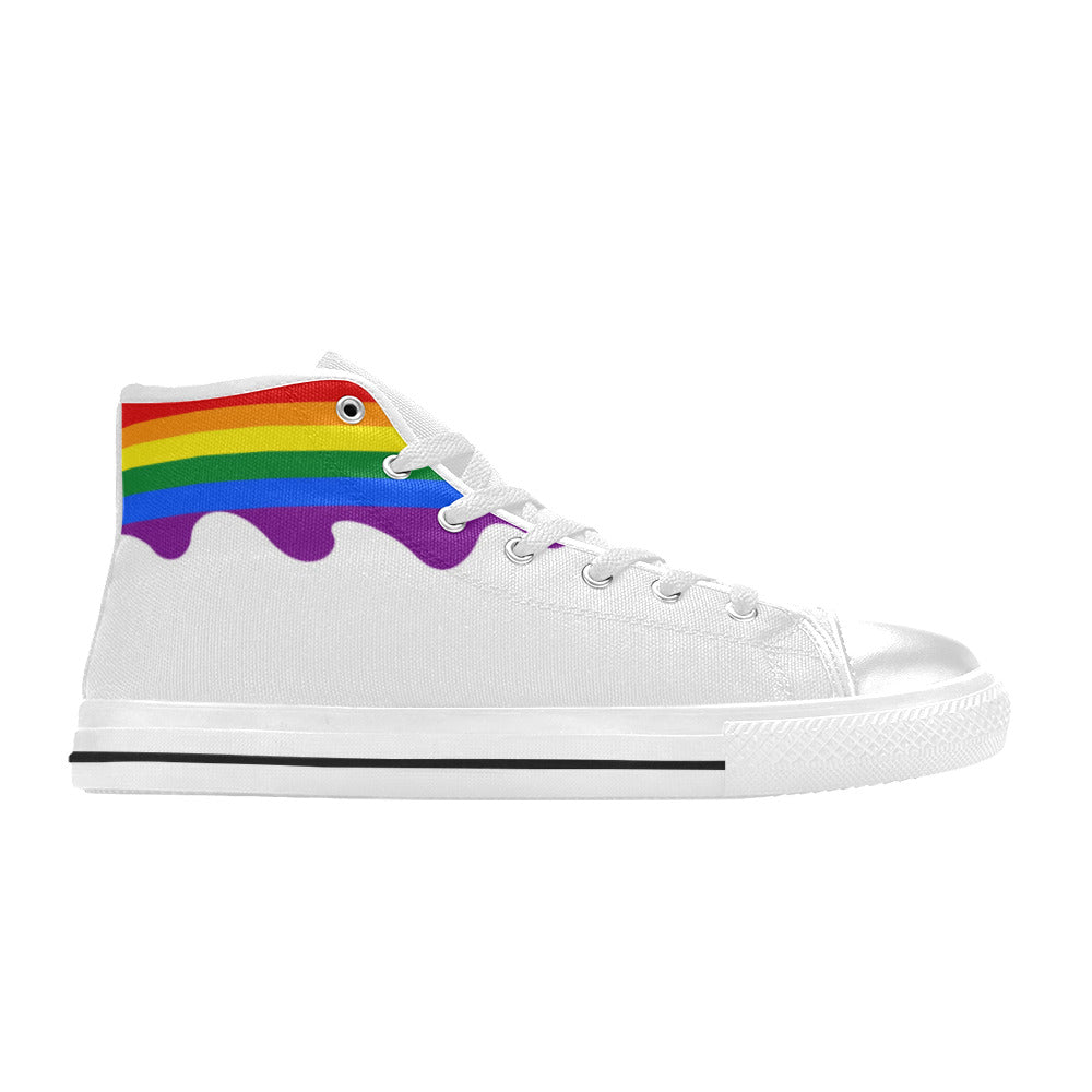 WOMEN'S Cc Pride Lgbt Flag High Top Canvas Aesthetic Custom Sneakers