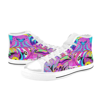 MEN'S Trip Art 2 Men’S High Top Canvas Wallpaper Art Custom Sneakers