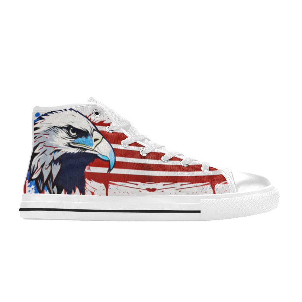 WOMEN'S Patriotic Eagle Art High Top Canvas Vivid Custom Shoes