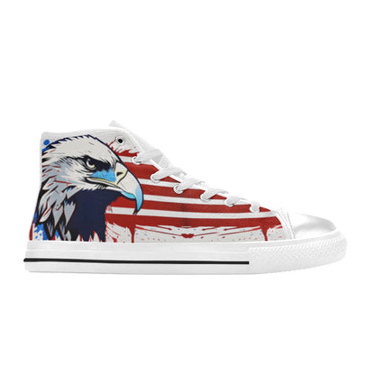 WOMEN'S Patriotic Eagle Art High Top Canvas Vivid Custom Shoes