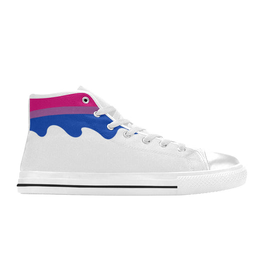 WOMEN'S Cc Pride Lgbt Bi High Top Canvas Aesthetic Sneakers