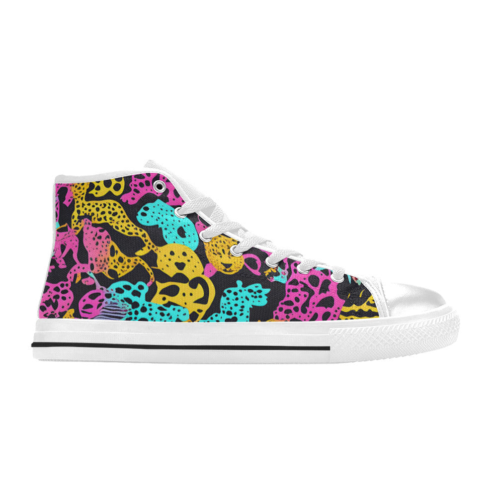 MEN'S Animal Print Art Men’S High Top Canvas Vivid Custom Sneakers