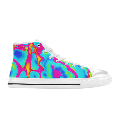 WOMEN'S Tie Dye Splash Retro High Top Canvas Dreamcore Shoes
