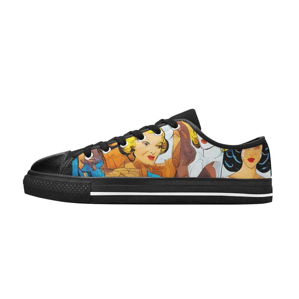WOMEN'S Cc Pop Art Canvas Surreal Shoes