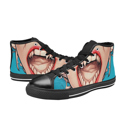 MEN'S Cc Mouthy Art Men’S High Top Canvas Vibrant Chaos Shoes