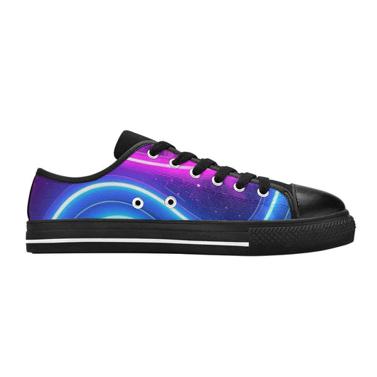 MEN'S 1980S Neon Cartoon Art Canvas Surreal Custom Sneakers