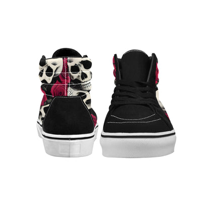 MEN'S 8X - Skulls Roses High Top Skateboarding Dark Academia Sneakers