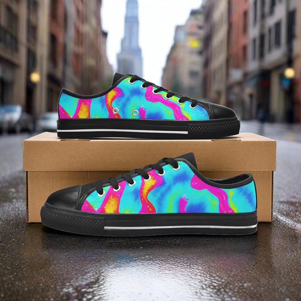 Koi Green Emerald Wearable WOMEN Bold Art - Freaky Shoes | Custom Art Sneakers