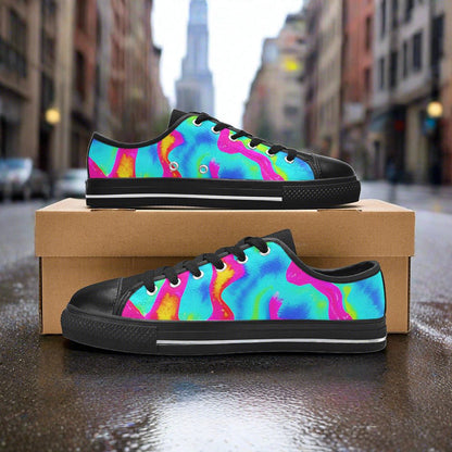 Koi Green Emerald Wearable WOMEN Bold Art - Freaky Shoes | Custom Art Sneakers
