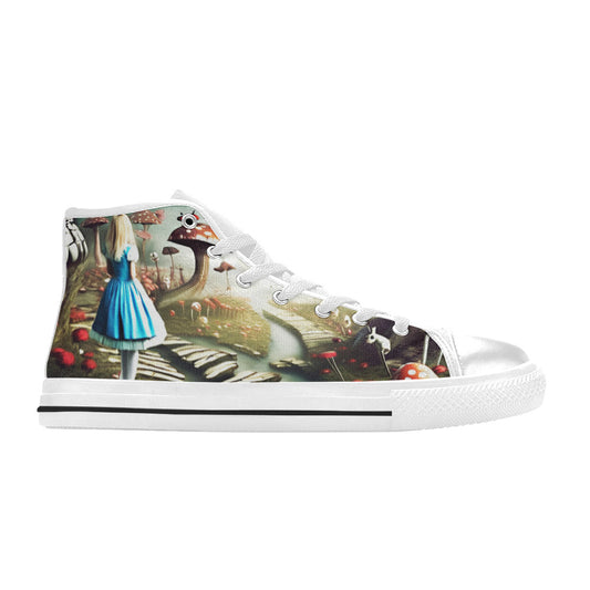 WOMEN'S Trippy Acid Art Creepy High Top Canvas Y2K Shoes