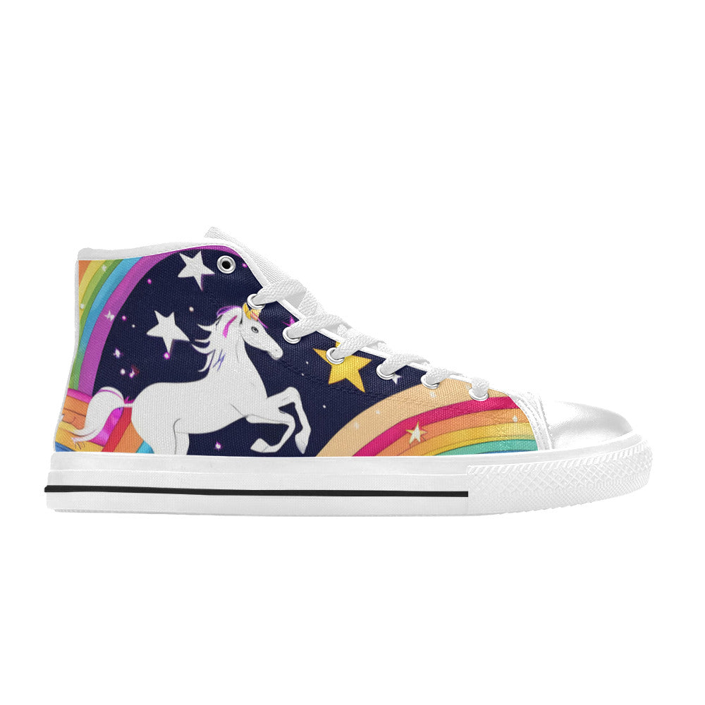 MEN'S Uncorns Everywhere Men’S High Top Canvas Dark Academia Custom Shoes