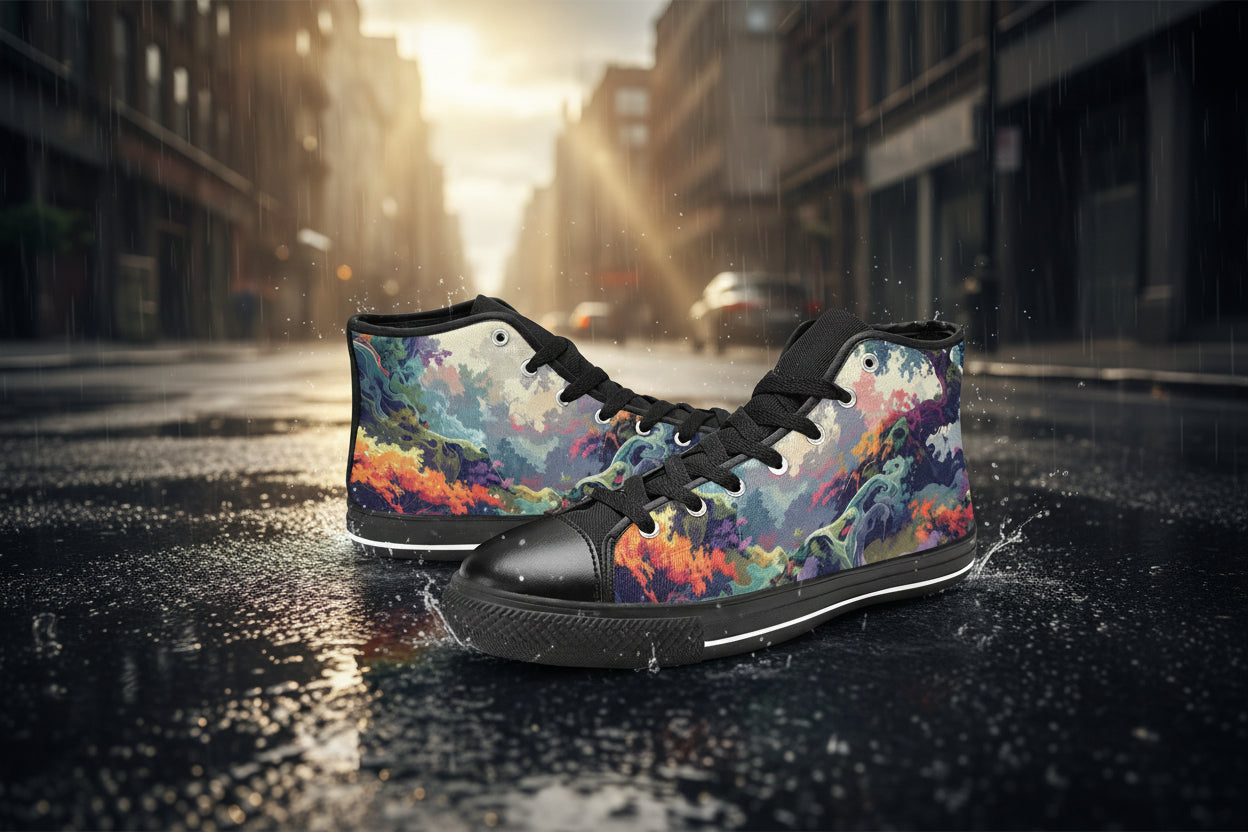 Camo Design 1 High Top Canvas Shoes for Kid