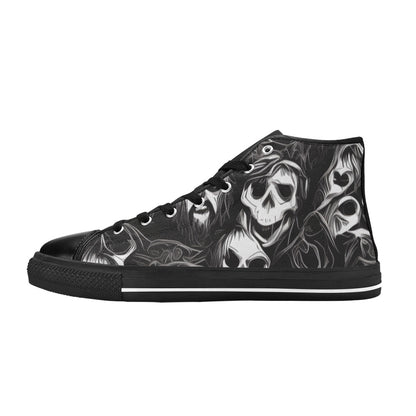 MEN'S Cc Skulls Ghosts Men’S High Top Canvas Dark Academia Custom Shoes