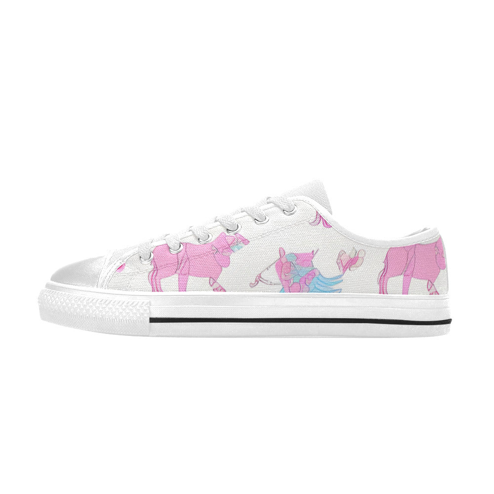 WOMEN'S Cc Unicorn Art Unicorns Canvas Neon Fantasy Custom Shoes
