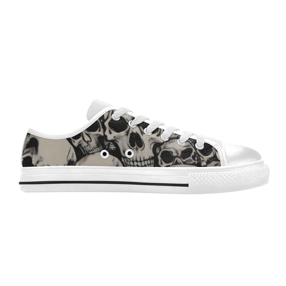MEN'S Cc Retro Skulls Art Canvas Dark Academia Custom Shoes