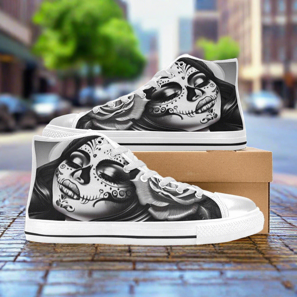 Cyberpunk Dark Cosmic Vivid WOMEN Bold Art - Freaky Shoes | Custom Art Sneakers