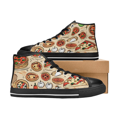 MEN'S Planet Pizza Art Men’S High Top Canvas Y2K Sneakers