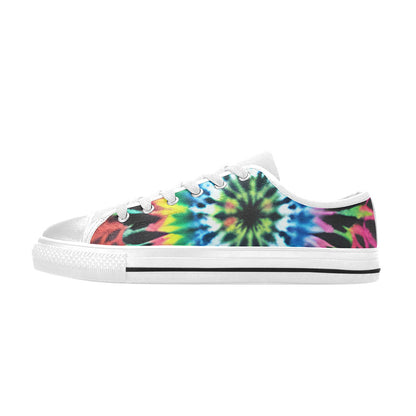 MEN'S Cc Tie Dye Art Canvas Vibrant Chaos Custom Shoes