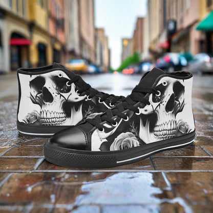 Cyberpunk Orange Black Unique MEN Bold Art - Freaky Shoes | Custom Art Sneakers