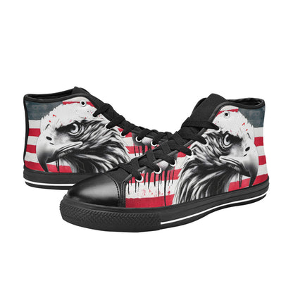 MEN'S Patrotic Eagle Art Men’S High Top Canvas Neon Fantasy Shoes