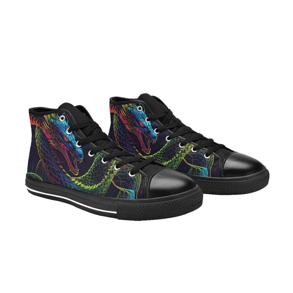 WOMEN'S Electric Serpent Dream High Top Canvas Dreamcore Sneakers