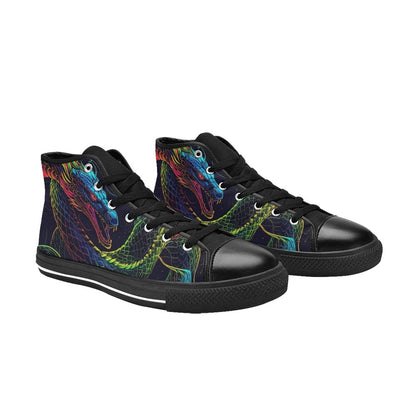 WOMEN'S Electric Serpent Dream High Top Canvas Dreamcore Sneakers