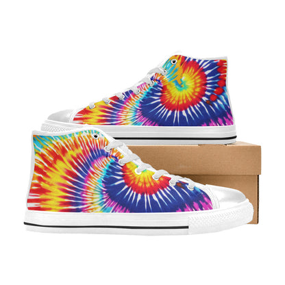 MEN'S Tie Dye Splash Men’S High Top Canvas Dark Academia Custom Shoes