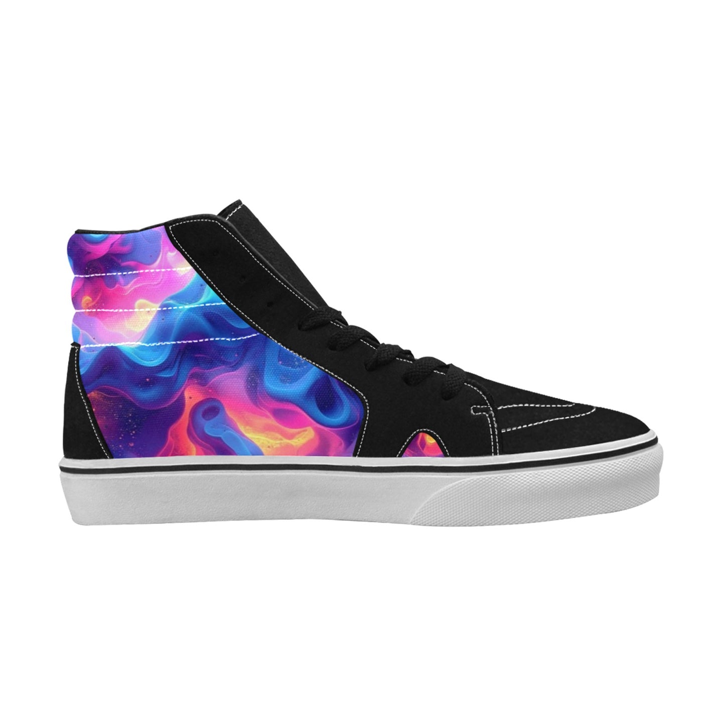 WOMEN'S Ethereal Camo Design 2 High Top Skateboarding Aesthetic Custom Sneakers