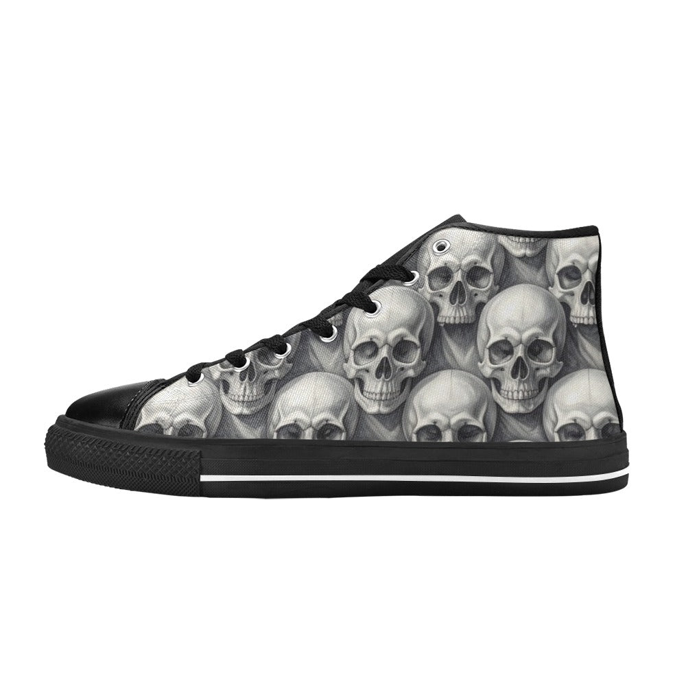 MEN'S Hyper Realistic Skull High Top Canvas Y2K Custom Sneakers
