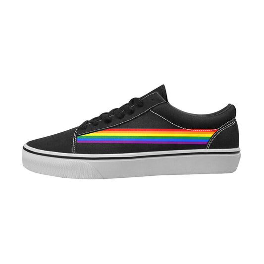 WOMEN'S Rainbow Pride LGBT Low Top Skateboarding Custom Shoes