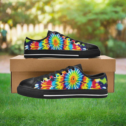 Butterfly Rainbow Navy Indigo Custom WOMEN Bold Art - Freaky Shoes | Custom Art Sneakers