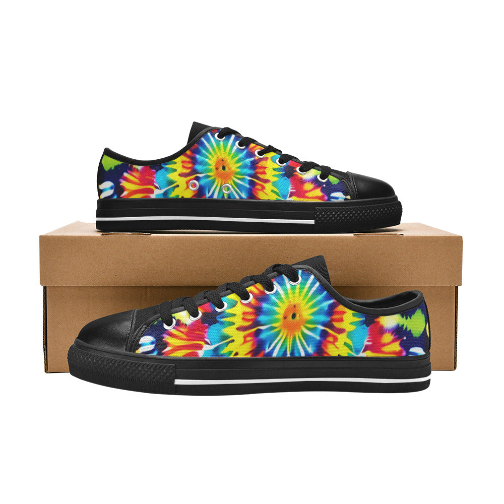 WOMEN'S Tie Dye Art Canvas Aesthetic Custom Sneakers
