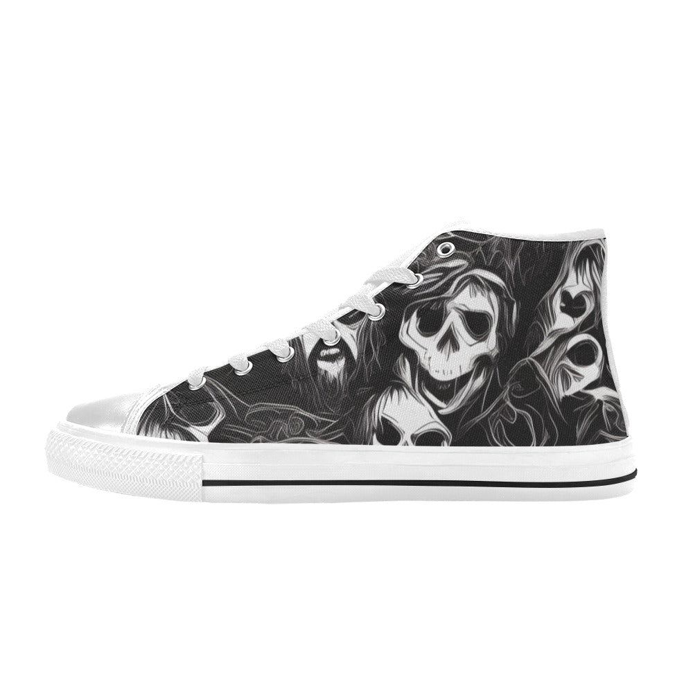 WOMEN'S Cc Skulls Ghosts High Top Canvas Dreamcore Sneakers