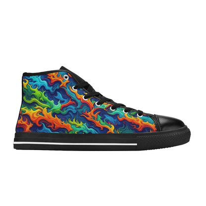 MEN'S Psychedelic Camo Rhythm High Top Canvas Y2K Shoes