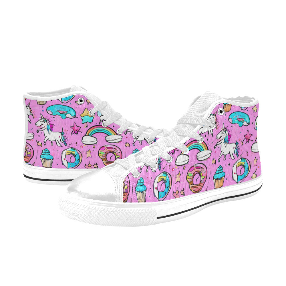 MEN'S Abstract Unicorn Art Men’S High Top Canvas Surreal Custom Shoes