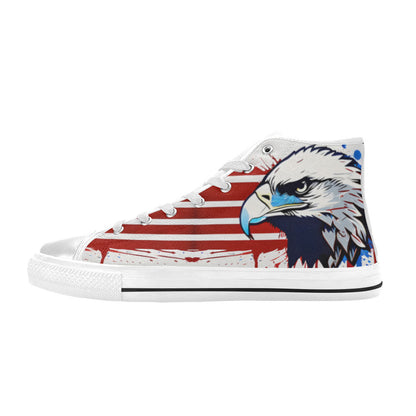 WOMEN'S Patriotic Eagle Art High Top Canvas Vivid Custom Shoes