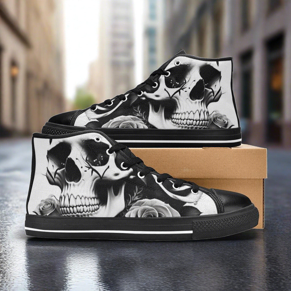 Aurora Borealis Silver Blue Unique WOMEN Bold Art - Freaky Shoes | Custom Art Sneakers