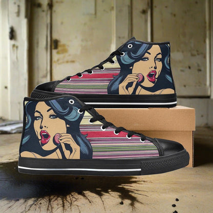 Chinese Dragon Red Gold Vivid WOMEN Bold Art - Freaky Shoes | Custom Art Sneakers