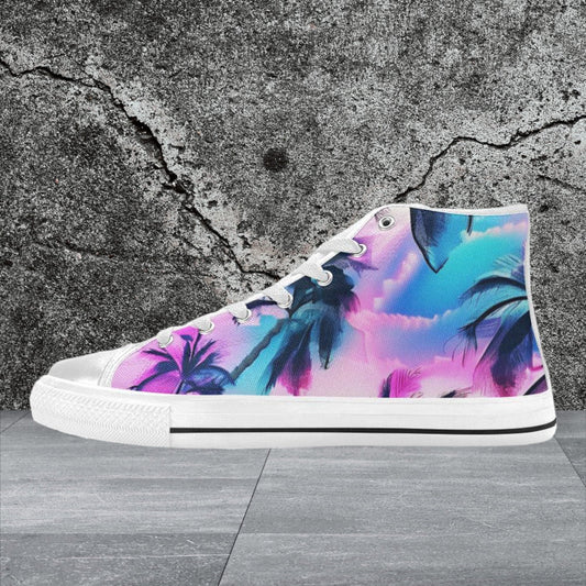 Aztec Magenta Gold Wearable WOMEN Bold Art - Freaky Shoes | Custom Art Sneakers
